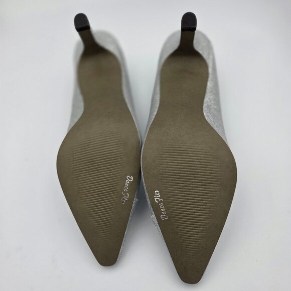 Easy Street 9M Silver Glitter Evening Shoe w/3" Heel. - Picture 3 of 4